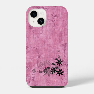 Coque Pour iPhone 14 Étui de téléphone Fleurs Roses AMOUR