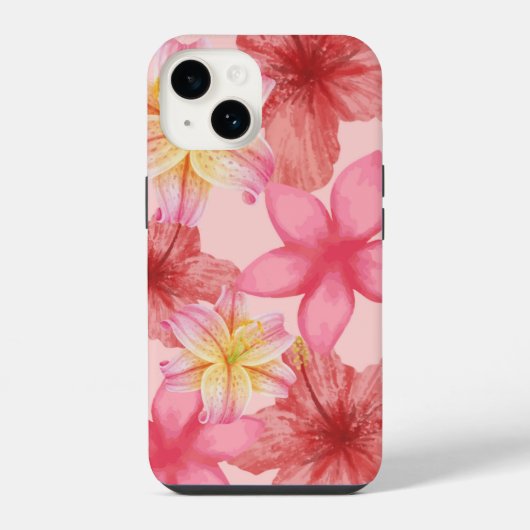 Coque Pour iPhone 14 Étui floral (Verso)
