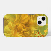 Coque Pour iPhone 14 Étui floral iris jaune nommé (Verso Horizontal)
