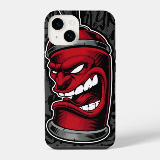 Coque Pour iPhone 14 Étui Graffiti Red Spray Can Case | iPhone 14 Case- (Verso)