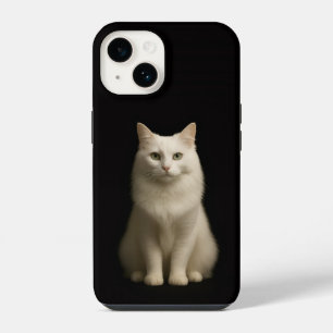 Coque Pour iPhone 14 Étui iPhone 14 Black 4 Luxe, Chat Turc Angora