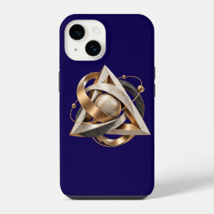 Coque Pour iPhone 14 Étui iPhone 3D Géométrie sacrée Luxe