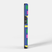 Coque Pour iPhone 14 Étui iPhone à rayures dynamiques avec monogramme p (Côté droit)