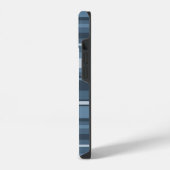 Coque Pour iPhone 14 Étui iPhone Case-Mate à rayures gris-bleu (Côté gauche)