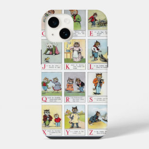 Coque Pour iPhone 14 Étui iPhone Case-Mate Alphabet de Chat, Louis Wain