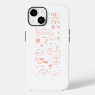 Coque Pour iPhone 14 Étui iPhone Collage chrétien corail Jésus 