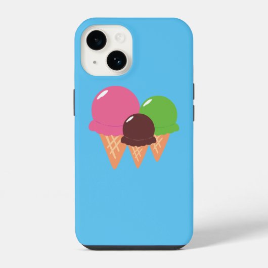 Coque Pour iPhone 14 Étui iPhone Cônes de Glace (Verso)