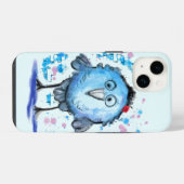 Coque Pour iPhone 14 Étui iPhone drôle Petit Oiseau Bleu (Verso Horizontal)