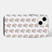 Coque Pour iPhone 14 Étui iPhone Éléphant de Noël (Verso Horizontal)