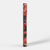 Coque Pour iPhone 14 Étui iPhone Fleur de Tulipe Rose Monogramme (Côté droit)