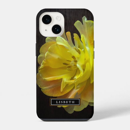 Coque Pour iPhone 14 Étui iPhone Fleur Florale Fleur Jaune (Verso)