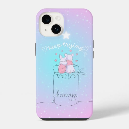 Coque Pour iPhone 14 Étui iPhone Kawaii Bear (Verso)