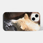 Coque Pour iPhone 14 Étui Iphone Loup Gris (Verso Horizontal)