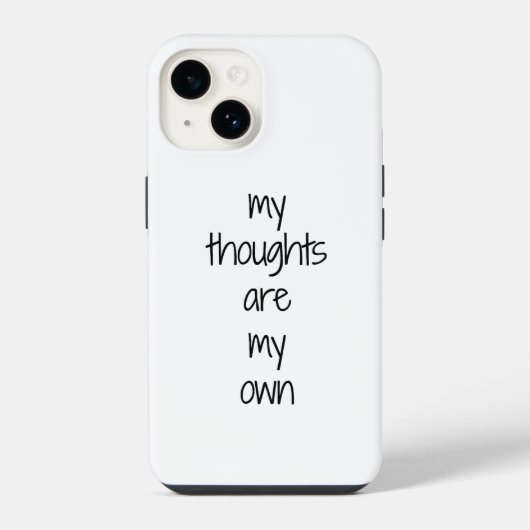 Coque Pour iPhone 14 Étui iPhone Mes pensées (Verso)