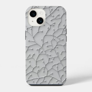 Coque Pour iPhone 14 Étui iPhone motif organique gris style minimaliste