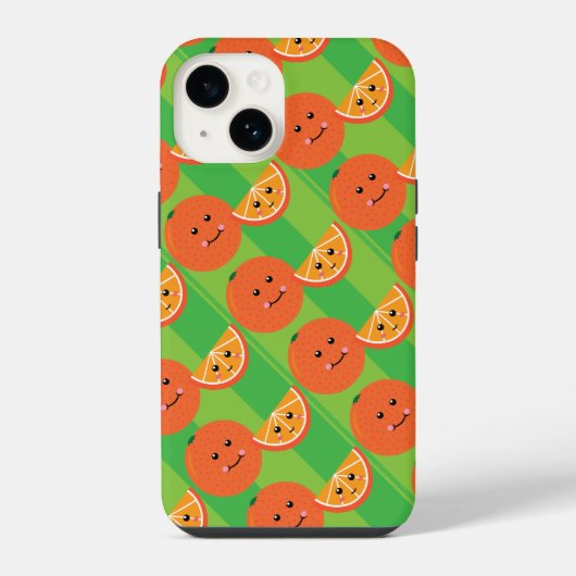 Coque Pour iPhone 14 Étui iPhone orange mignon (Verso)