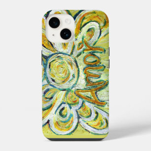 Coque Pour iPhone 14 Étui iPhone personnalisé en art verbal Amor Angel