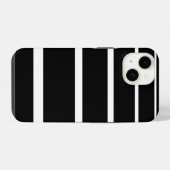 Coque Pour iPhone 14 Étui iPhone rayé noir et blanc Case-Mate (Verso Horizontal)