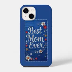 Coque Pour iPhone 14 Étui iPhone Royal Blue Meilleure Maman