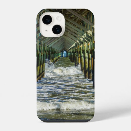 Coque Pour iPhone 14 Étui iPhone Under Folly Beach Pier (Verso)