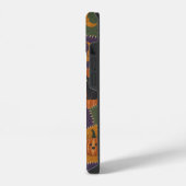 Coque Pour iPhone 14 Étui Maison Hantée Chat Fantôme Patchwork Hallowee (Côté gauche)