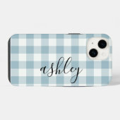 Coque Pour iPhone 14 Étui pour iPhone avec calligraphie à carreaux de B (Verso Horizontal)