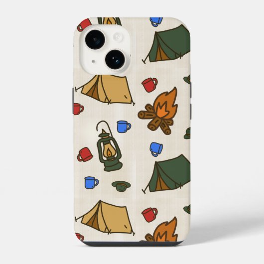Coque Pour iPhone 14 Étui pour iPhone Camping Rétro (Verso)