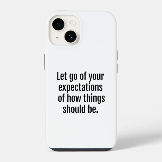 Coque Pour iPhone 14 Étui pour iPhone Expectations (Verso)