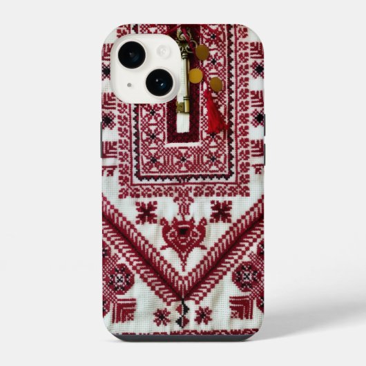 Coque Pour iPhone 14 Étui pour iPhone Tatreez (Verso)