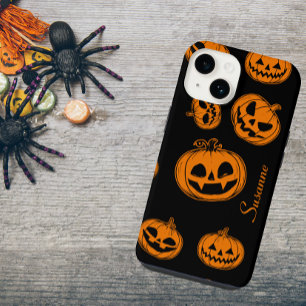 Coque Pour iPhone 14 Étui pour téléphone 14 à motif de citrouille d'Hal