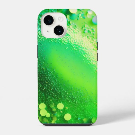 Coque Pour iPhone 14 Étui robuste Lime Green Glitter pour iPhone Mate (Verso)