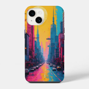 Coque Pour iPhone 14 Étuis pour iPhone (paysage urbain vibrant)