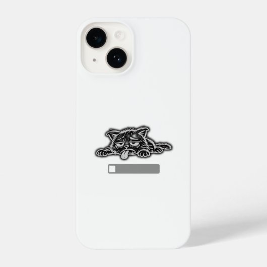 Coque Pour iPhone 14 Exhausted cat (Verso)