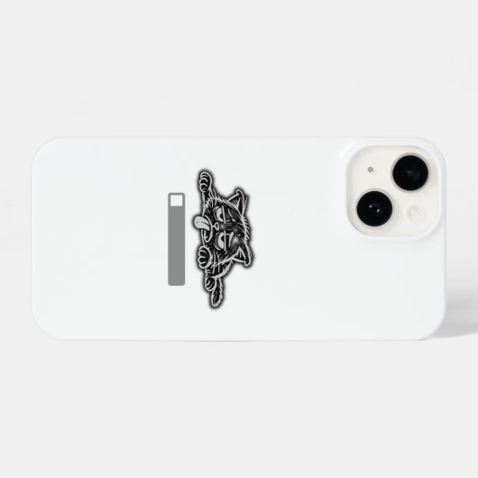 Coque Pour iPhone 14 Exhausted cat (Verso Horizontal)