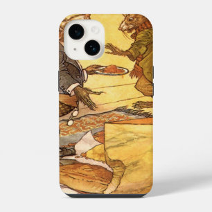 Coque Pour iPhone 14 Fable d'Ésope vintage, Souris des champs, Souris d