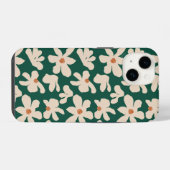 Coque Pour iPhone 14 Faisal sans couture motif floral (Verso Horizontal)