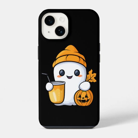 Coque Pour iPhone 14 Fantôme de refroidissement Café chaud Chaud Chaud  (Verso)