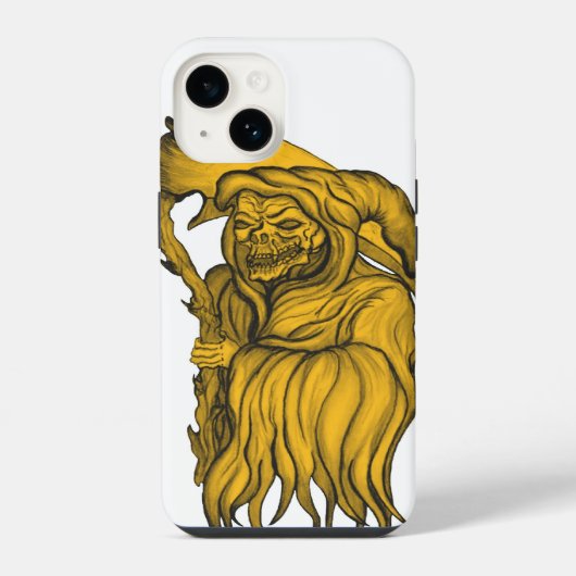 Coque Pour iPhone 14 Faucheur - La Mort (Verso)