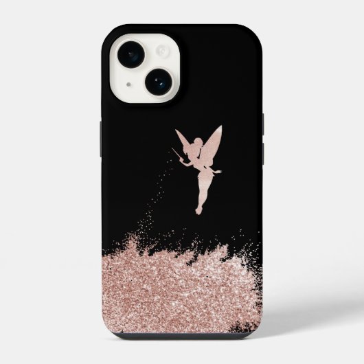 Coque Pour iPhone 14 fée rose, aquarelles (Verso)