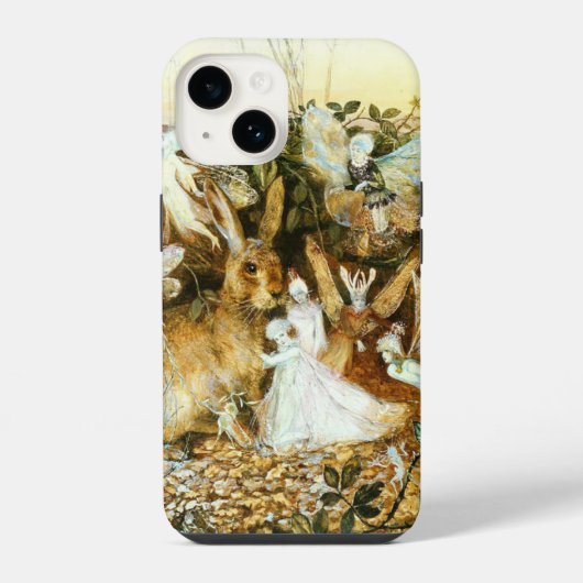 Coque Pour iPhone 14 Fées et Lapin (Verso)