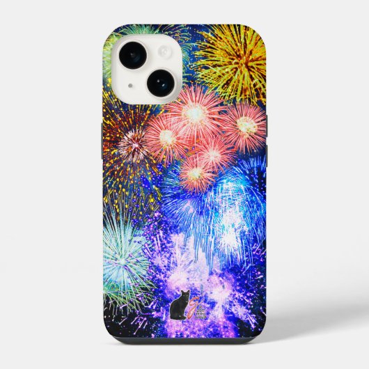 Coque Pour iPhone 14 Feu d'artifice (Verso)