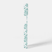 Coque Pour iPhone 14 Feuille Damask Motif Turquoise (personnalisé) (Côté droit)