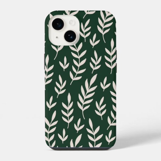 Coque Pour iPhone 14 Feuilles (Verso)