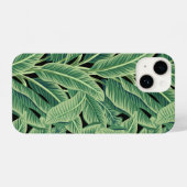 Coque Pour iPhone 14 Feuilles de bananes tropicales vertes (Verso Horizontal)