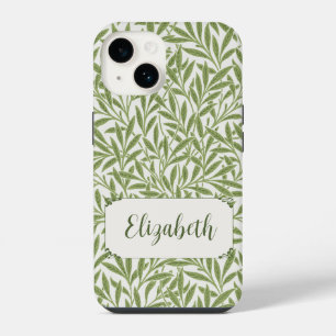 Coque Pour iPhone 14 Feuilles de saule victoriennes vintage par William
