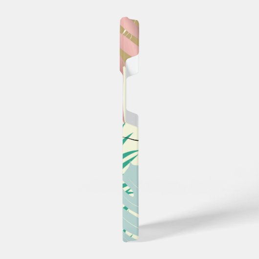 Coque Pour iPhone 14 Feuilles tropicaux mignons (Côté gauche)