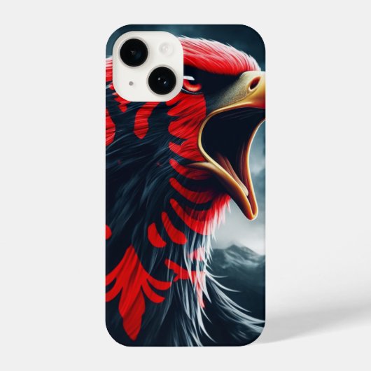Coque Pour iPhone 14 Fierce Albanais Aigle iPhone 14 Coque (Verso)