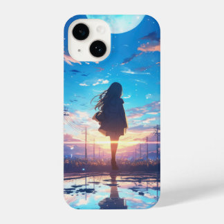 Coque Pour iPhone 14 Fille japonaise au milieu de l'eau...