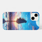 Coque Pour iPhone 14 Fille japonaise au milieu de l'eau... (Verso Horizontal)