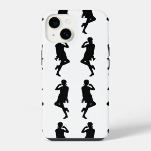 Coque Pour iPhone 14 Filles GoGo Mod Gras Noir